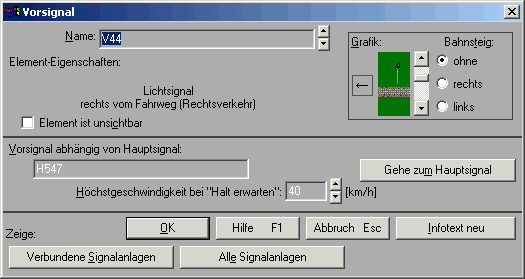 Dialog Vorsignal (BAHN 3.85r3)