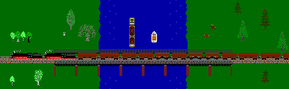 Güterzug auf einer Brücke